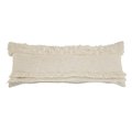 Lr Home LR Home PILLO07669NAT1230 Beverly Fringed Solid Lumbar Rectangle Throw Pillow - 36 x 14 in. PILLO07669NAT1230